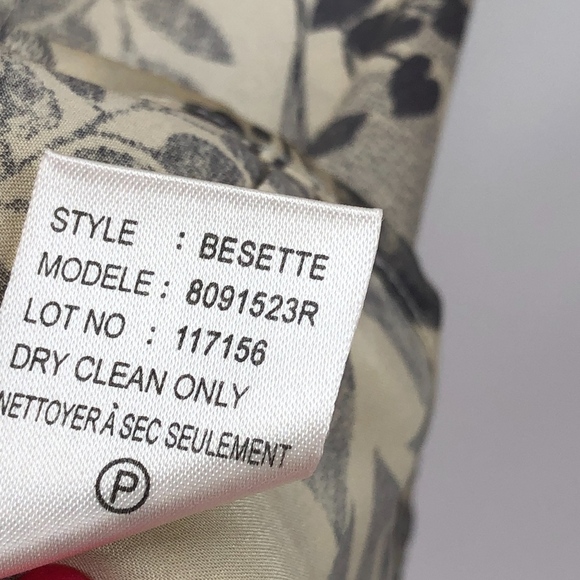 Theory Besette Yellow Black Silk Blouse M - Picture 7 of 8